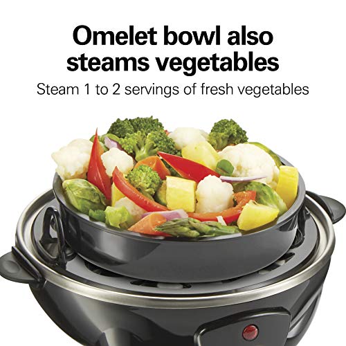 Hamilton Beach 3-In-1 Electric Hard Boiled Egg Cooker, Poacher & Omelet Maker, Holds 7, Black (25507) #TOP4