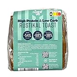 Locawo High Protein & Low Carb Rustikal Toastbrot | Eiweißbrot | Voller Weizengeschmack | Vegan | ideal für eine eiweißreiche, kalorien- und zuckerreduzierte Ernährung