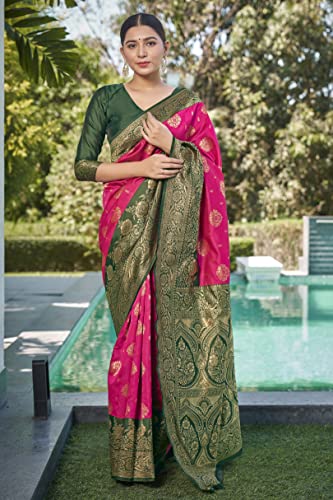 Image of Glory Sarees Women's Banarasi Silk Saree With Blouse Piece (Rich Silk101 Parent)
