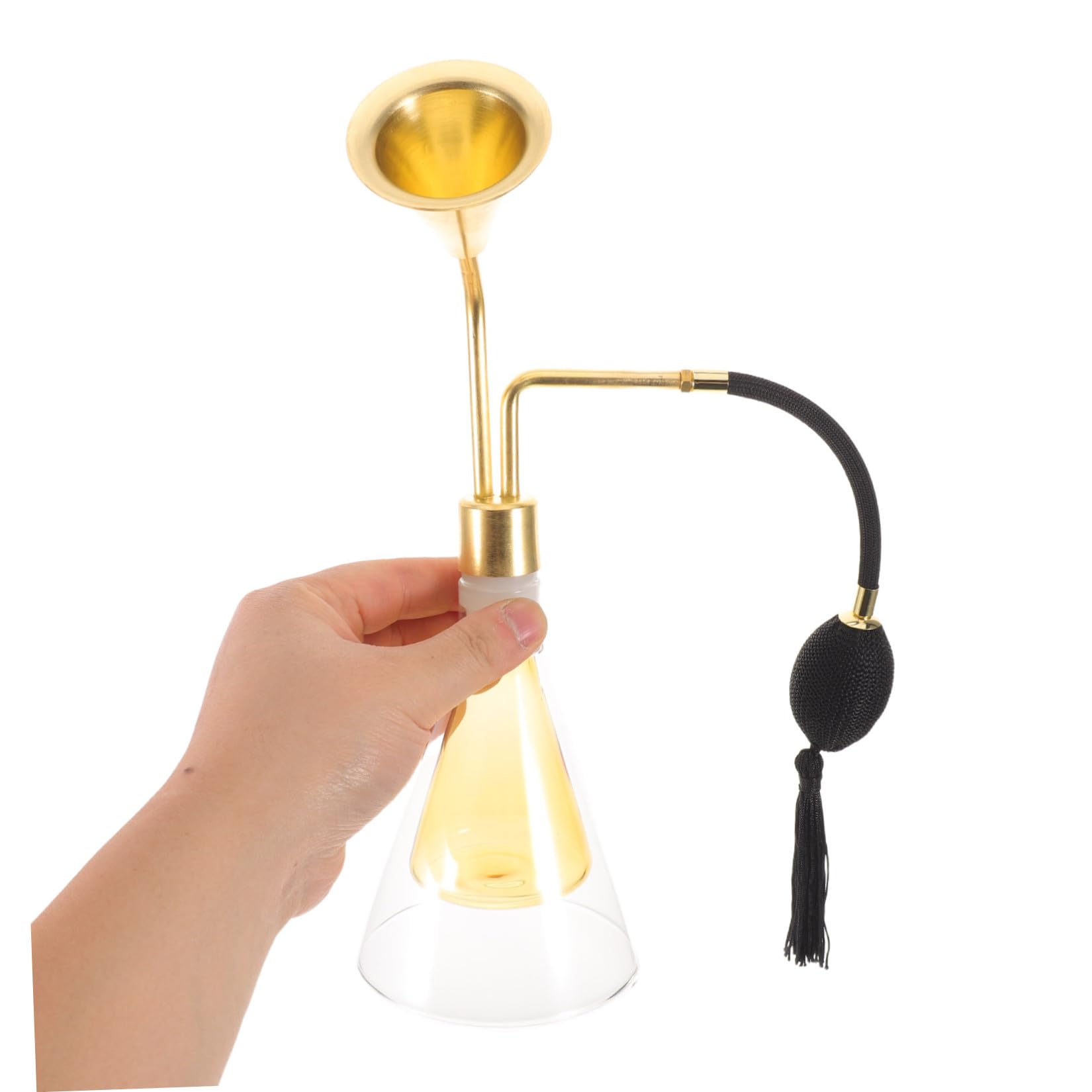 Diffusore di Aromi in Vetro Oro con Design Portatile per Aromaterapia Oli Essenziali, Spazio Aroma Multilivello per Stanze Spa e Camere da Letto