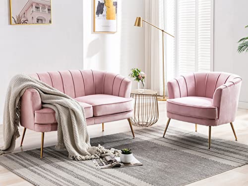 Sillón Plegable Terciopelo Rosa miniatura 7