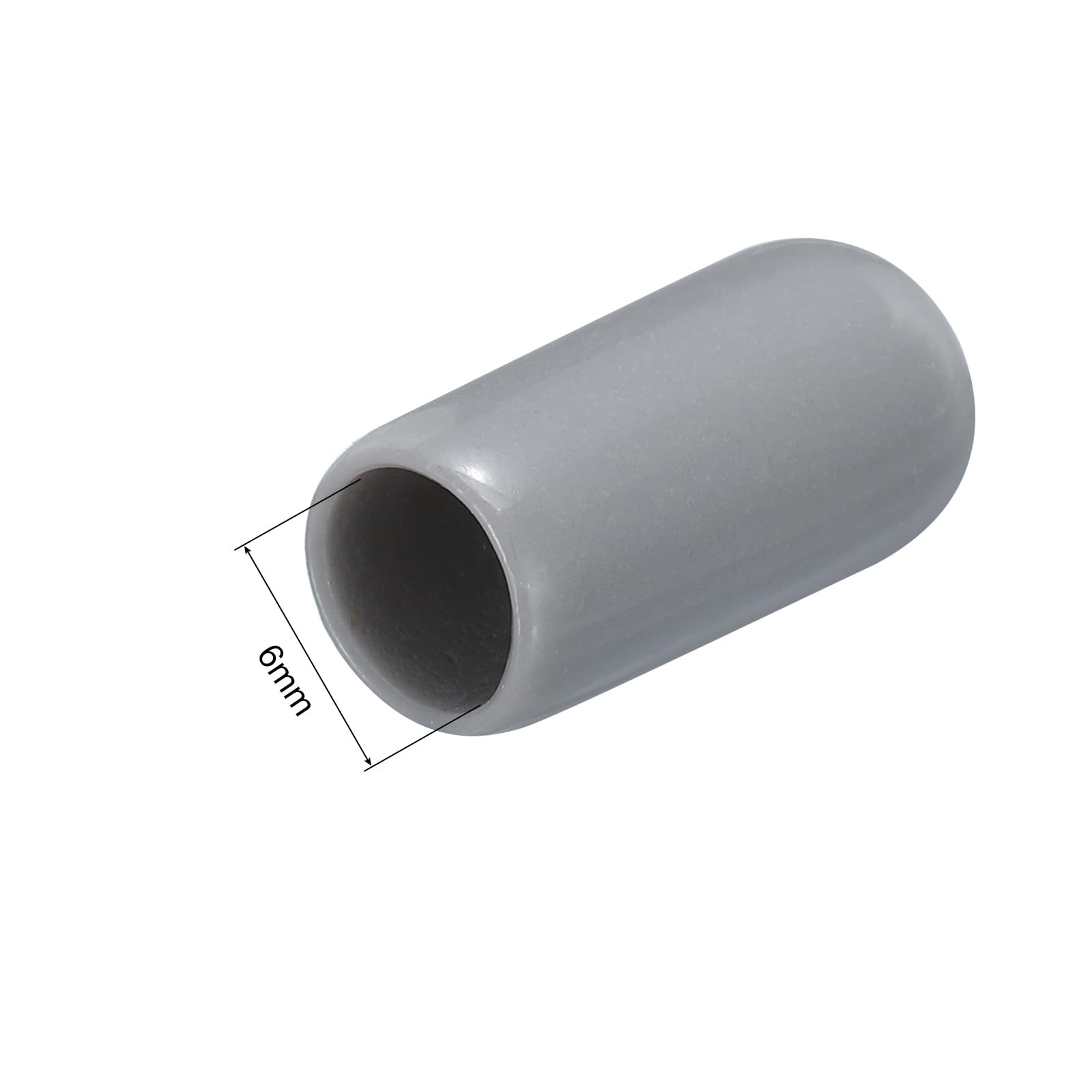 QUARKZMAN 4 stuks rubberen eindkappen, 48 mm binnendiameter, vinyl ronde buis, boutkapafdekking, schroefdraadbescherming, wit