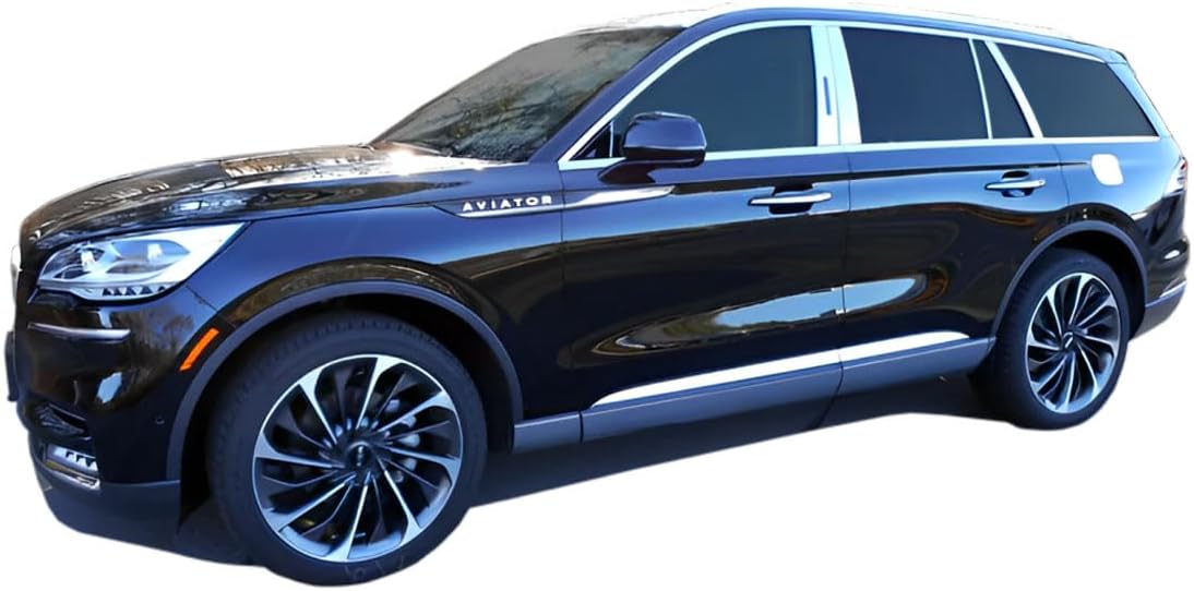 QAA is Compatible with 2020-2026 Lincoln Aviator 8 Piece Stainless Pillar Post Trim, Includes keyless Entry Touch pad PP60622