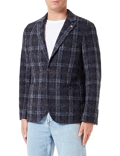 Veste camel active blazer à carreaux décontracté pour homme en coton chic