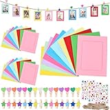 Photo Gallery qingzy 30 pezzi cornici di carta per foto 11,5 x 15,5 cm, cornice portafoto con clip di legno, adesivo e corda di canapa, multi-colore per decorazione diy, ideale per casa, scuola, ufficio Photo Gallery qingzy 30 pezzi cornici di carta per foto 11,5 x 15,5 cm, cornice portafoto con clip di legno, adesivo e corda di canapa, multi-colore per decorazione diy, ideale per casa, scuola, ufficio