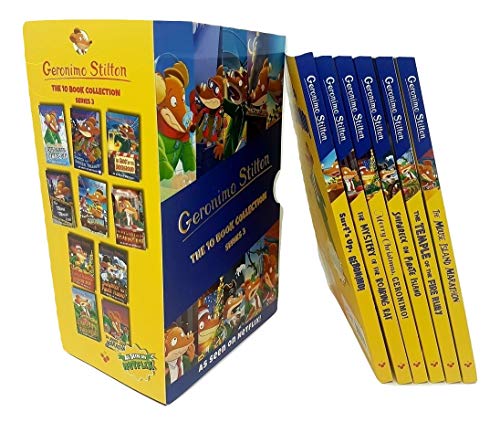 Geronimo Stilton Serie 3 Colección Caja de 10 libros (Una furgoneta color queso, La búsqueda del tesoro hundido, El código de Mona Mousa... El... Del rubí de fuego, El maratón de la isla del Ratón) Geronimo Stilton Serie 3 Colección Caja de 10 libros (Una furgoneta color queso, La búsqueda del tesoro hundido, El código de Mona Mousa... El... Del rubí de fuego, El maratón de la isla del Ratón)