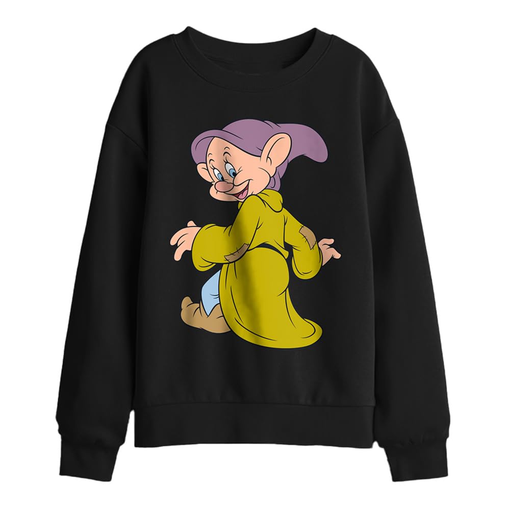 Disney Snow Bianco And The Seven Dwarfs, Dopey Poses Felpa Bambini, Nero, 12–13 A