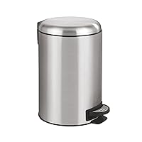 Wenko 22703100 Leman Pattumiera a pedale in acciaio inox da 12 l