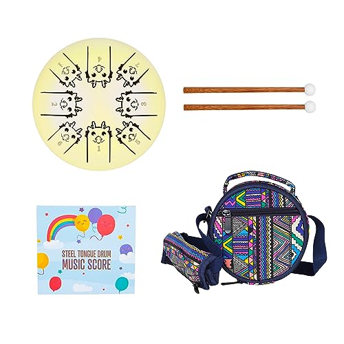 12 干支エーテルドラム 8 ノート鋼舌ドラムハンドパンドラム打楽器音楽教育玩具簡単に演奏
