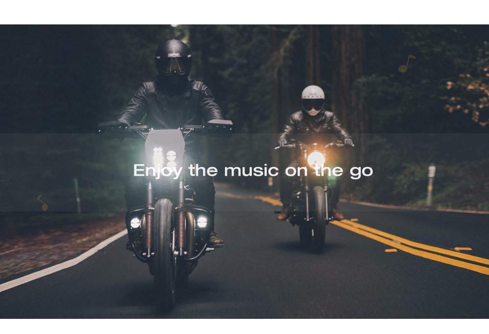 Baceyong Audio Bluetooth per moto, radio per bici FM Bluetooth impermeabile 12V con sistema audio stereo per mountain bike, moto d'acqua, radio telecomando, lettore MP3