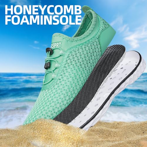 Image of DOUSSPRT Women's Water Shoes Quick Dry for Beach Swim Pool Fishing | Adult Breathable Summer Walk Aqua Sandals for River Athletic Boating Kayaking Diving Sport