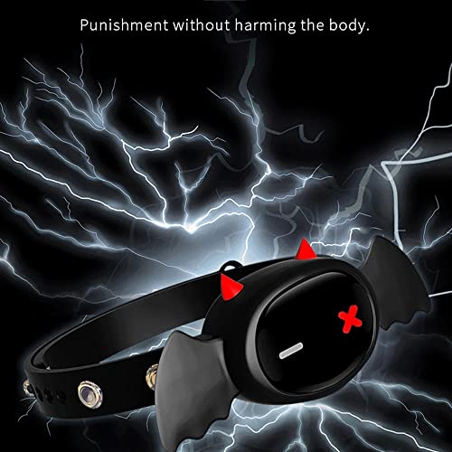 Xuomt Kleiner Teufel Kragen APP Fernbedienung Zurückhaltung SM Hals Elektrische Schock Kragen Slave Kragen Fetish Paare Spiel Flirt SM Halsband Schloss Halsbänder Sex Spielzeug für Männer Frauen
