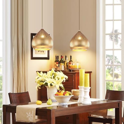 Lustre marocain hauteur réglable HMJGDZG chic or argent noir - 3