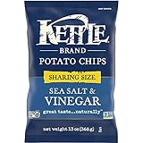 Kettle Brand Potato Chips, Sea Salt & Vinegar Kettle Chips, Sharing Size 13 Oz