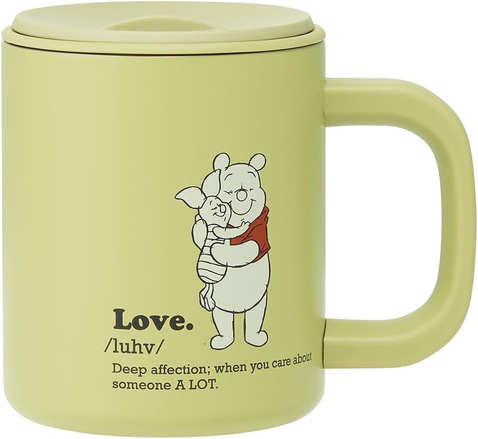 Skater STMG4N-A Hot and Cold Insulated Stainless Steel Mug with Lid Vacuum Insulated Double Wall Construction, Disney Winnie the Pooh, Mute Color, 11.2 fl oz (330 ml)