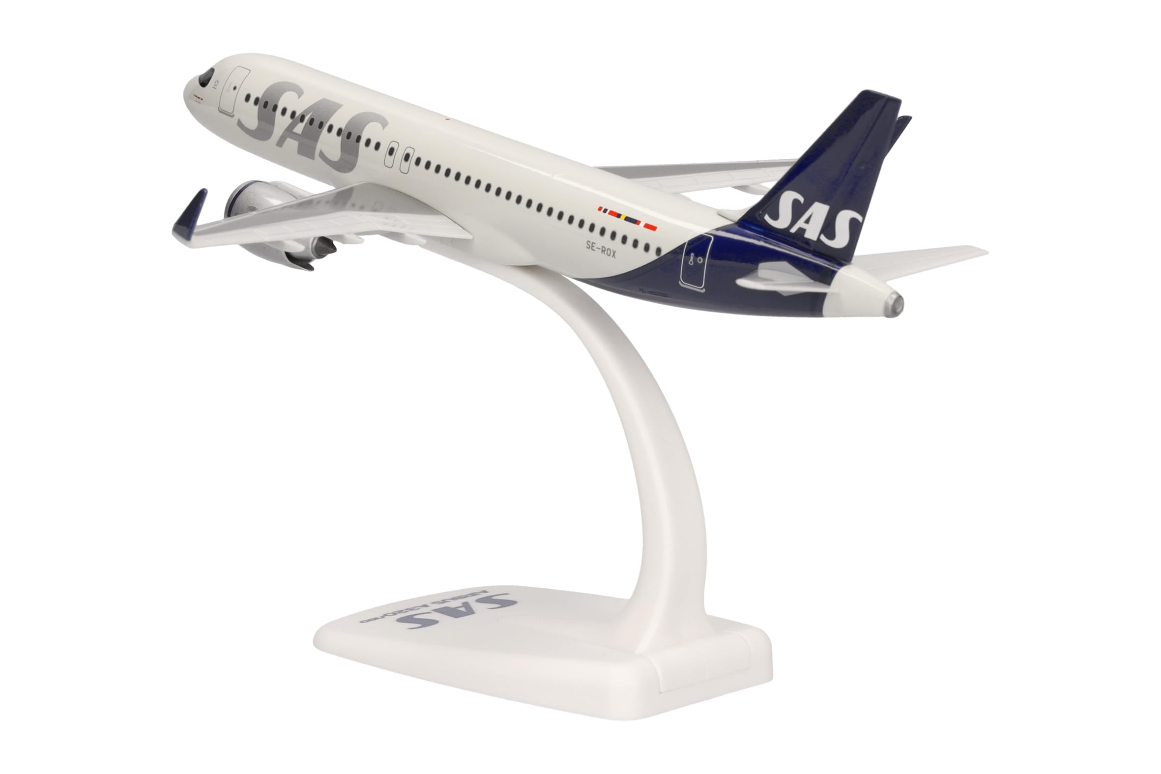Herpa 612708 SAS Scandinavian Airlines Airbus A320 neo – SE-ROX „Roar Viking“, Mehrfarbig