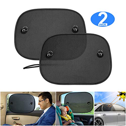 Coche Sun Shade,2 Paquetes Parasol Coche de bebé para Sombrillas de la Ventana Lateral, Parasol Lateral Electrostático de Coche Producción Rayos Ultravioleta para bebés Retráctil de instalar 44*36cm