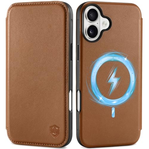 Housse cuir iPhone 16 Plus Shieldon pour le quotidien