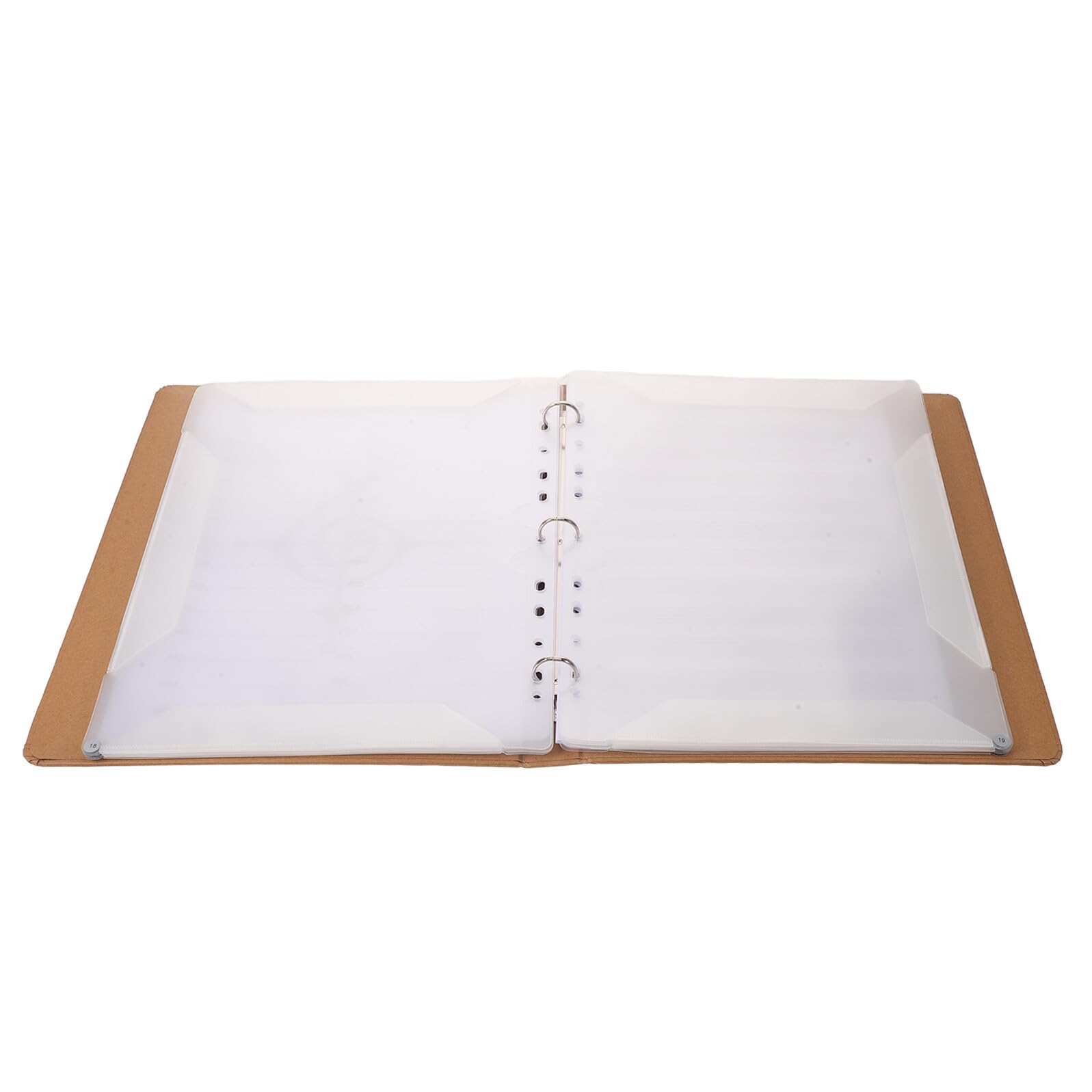 Cabilock Carpeta de Partituras de Papel Kraft 9 Agujeros para Guitarra y Piano, Soporte Organizador Numeración de Páginas, Adecuado para Coros, Ensayos y Presentaciones en Escena, Paquete