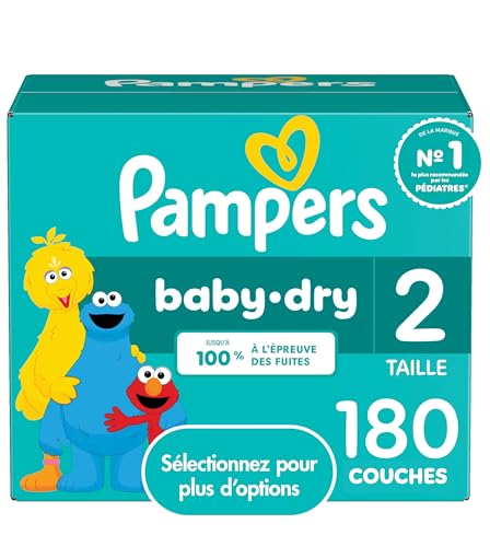 Image of Pampers Baby Dry Diapers - Size 2, 180 Count, Absorbent Disposable Diapers