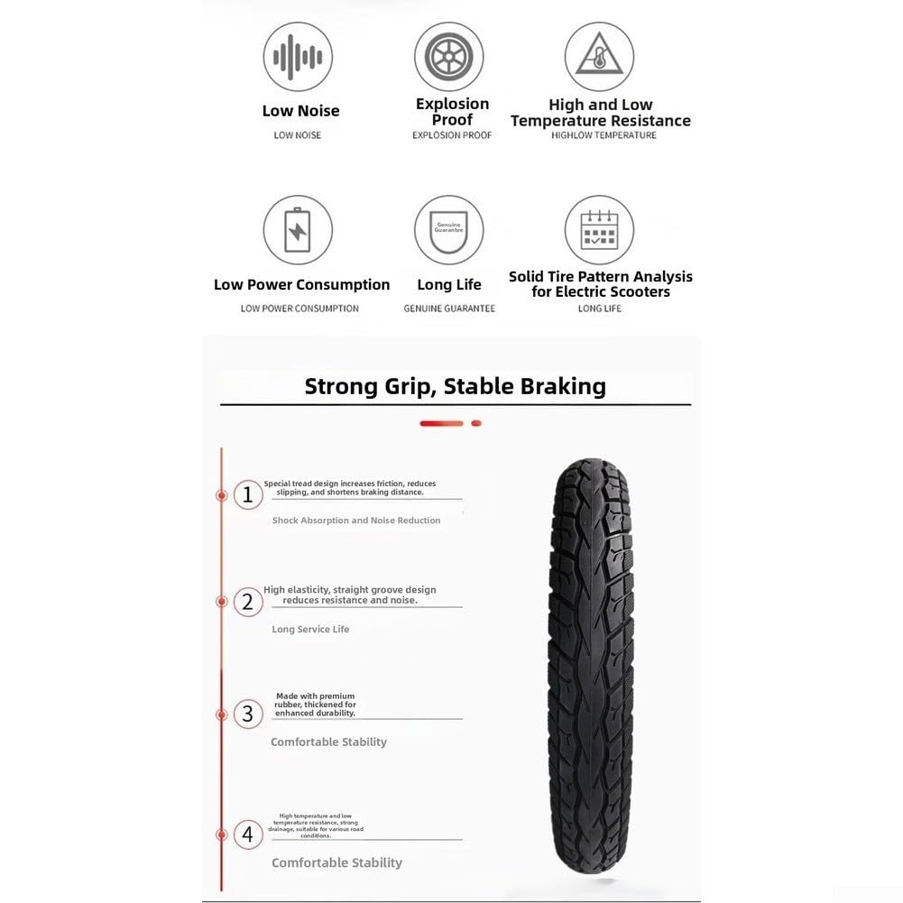 Pneu de Remplacement Antidérapant 16x2.125 pour Vélo Électrique