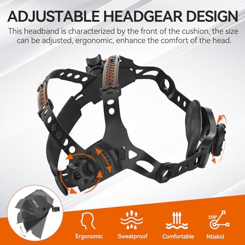 Image of Welding Helmet Auto Darkening,Large Viewing 3.94 * 3.15 inch True Color Welding Hood With 4 Arc Sensors Solar Powered,Wide Shade 5-9 /9-13 for TIG, MIG, MAG (L-001)