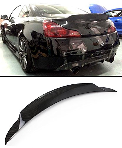 Carbon Fiber JDM Duckbill High Kick Style Rear Trunk Spoiler Compatible for 2008-2015 G37 Q60 2 Door Coupe