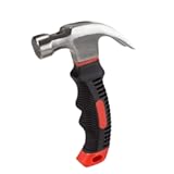 Edward Tools Small Claw Hammer 8 oz&period; with Magnetic Nail Starter - Polished Heavy Duty Steel Head - Ergo Rubber Grip Handle - Mini Hammer for Home&comma; DIY&comma; Camping&comma; Kids&comma; Tent Stakes