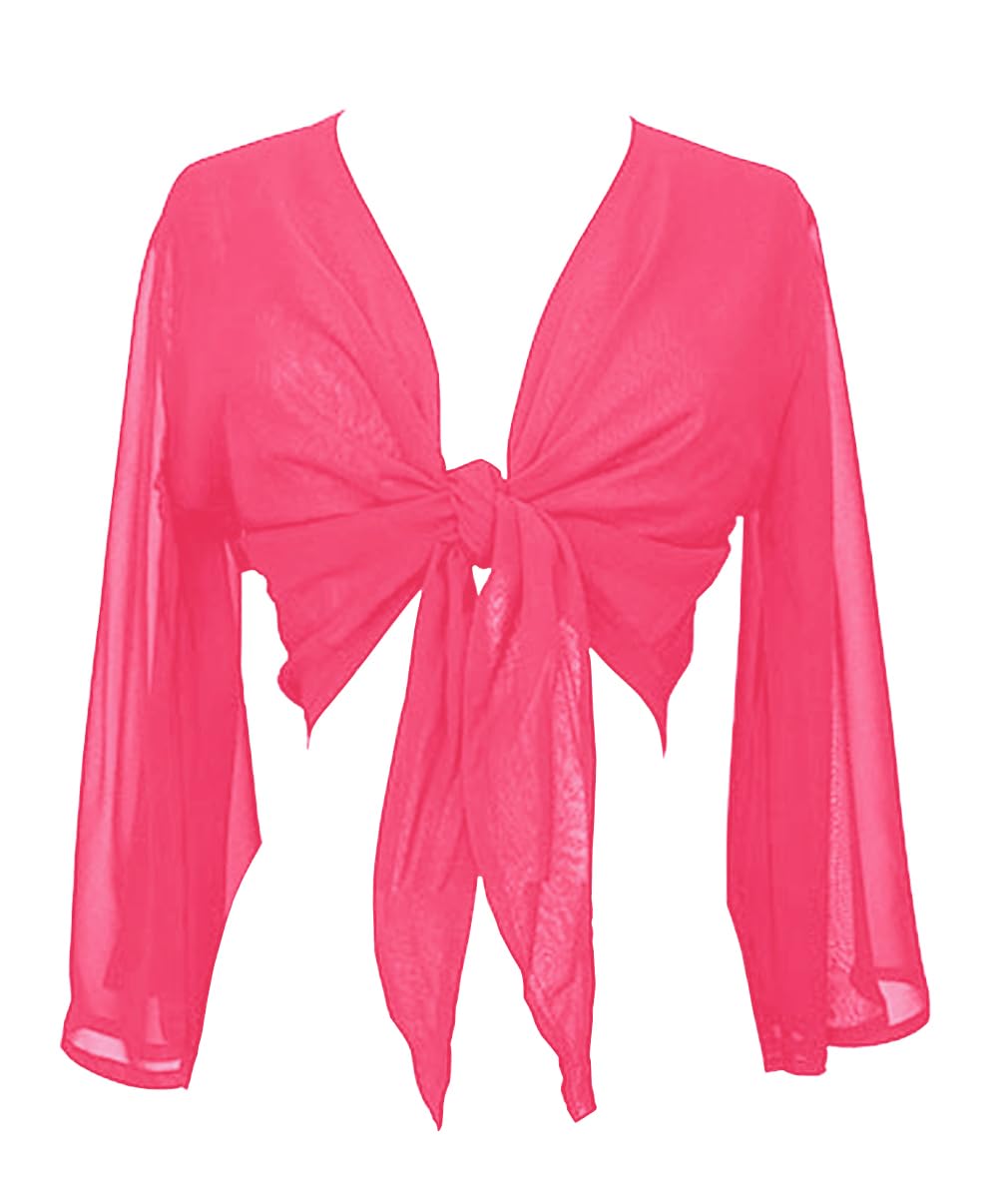 Indian Trendy Women's Flair Wrap Tie Top Chiffon Choli Blouse Belly Dance Gypsy Bolero Shrugs Cardigan