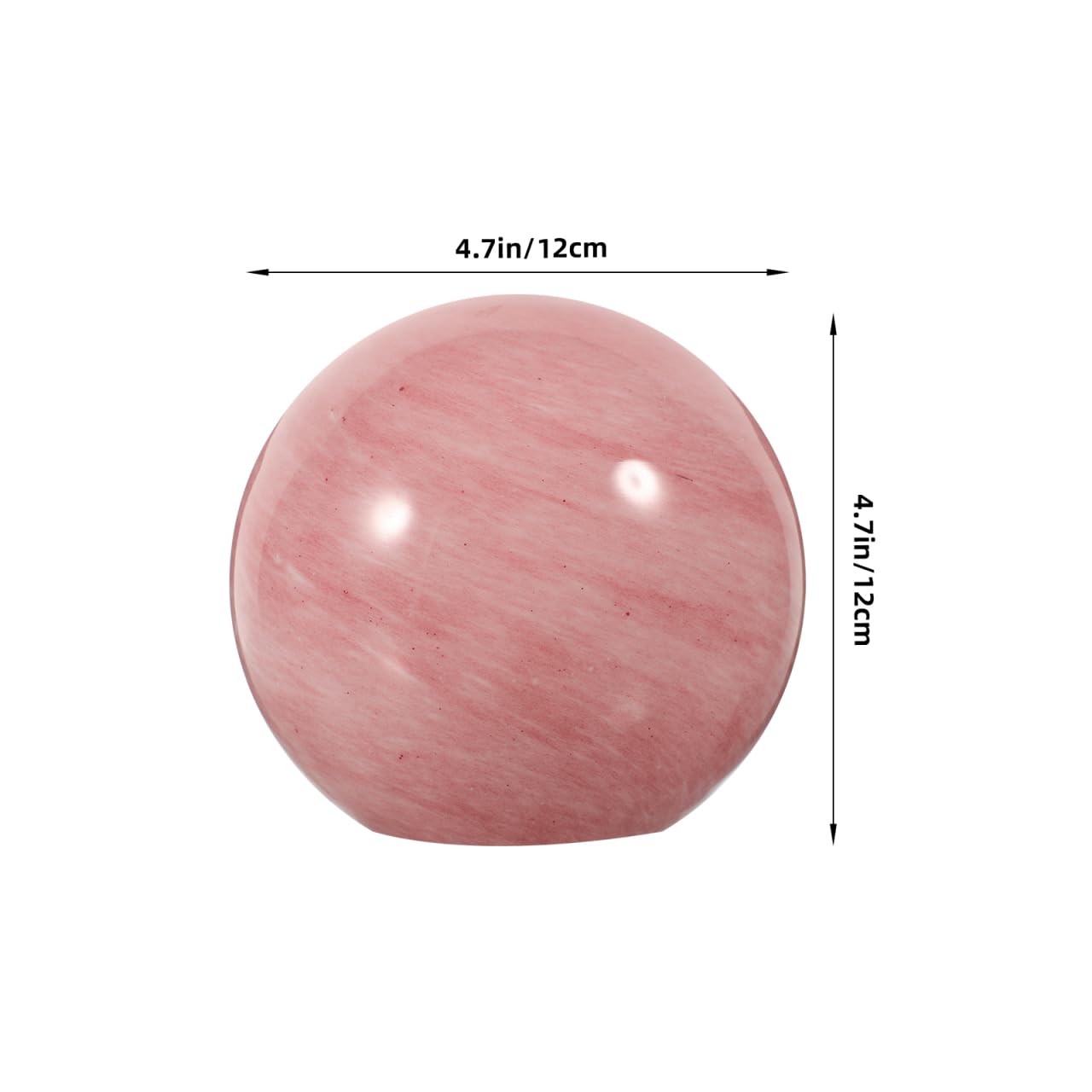 MOLUCKFU Replacement Globe Lampshade Pink Ball Lamp Shade 4.7 Inch Round Glass Shade for Pendant Lighting Fixture Indoor Decor - Image 3