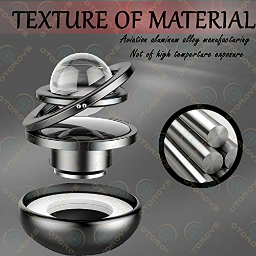 Image of OTOROYS Alloy Body Car Solar Power Rotating Design Air Freshener Perfume, with Organic Fragrance (Crystal Black.)