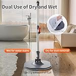 Spin Mop and Bucket Set with Separate Dirty and Clean Water,360° Self Cleaning Mop and Bucket System with Widened Foldable Handle,2 Replaceable Mop Pads,Square Mops for Floor Tile Marble Wall Cleaning - Image 5