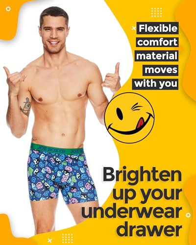 JOE BOXER Mens Boxer Briefs 4-Pack – Solid Breathable and Tag Free Cotton Stretch Boxer Briefs for Men Pack of 44