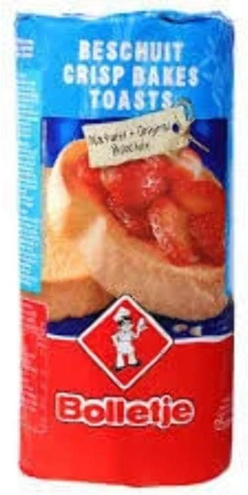 12 Count Bolletje Beschuit Original/Regular (Dutch Crispbakes/Dutch Rusk/Light Crisp Toast) 12 Roll ea 125gram 4.4oz