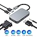 Produktbild USB C Hub, Typ C 5 in 1 Hub Adapter, USB 3.0, Audiobuchse, 1080P VGA, 4K HDMI, USB C Stromversorgung, Aluminiumadapter Kompatibel mit MacBook Pro 2016/2017/2018 und mehr USB C Geräten