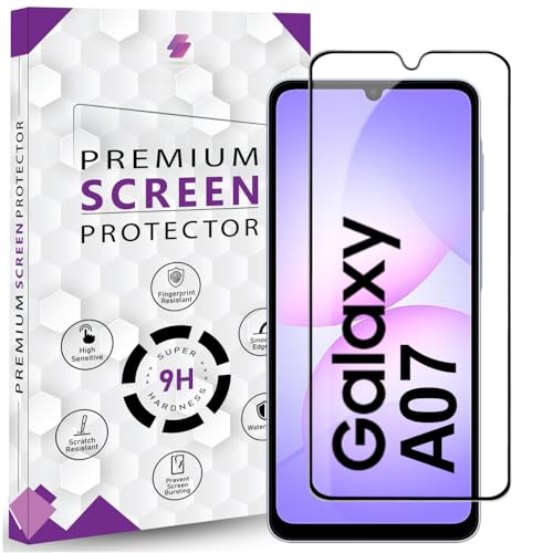 Image of Premium Tempered Glass Screen Protector Guard For Samsung A07 4G (6.7 Inch, Pack of 1) | Edge to Edge Coverage With Easy to installation kit