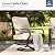 MFSTUDIO Patio Furniture Sets with 45" Gas Fire Pit Table, 8 Pieces Outdoor Metal Conversation Sets with 1 x 3-Seat Sofa, 2 Single Chairs, 2 Swivel Chairs and 2 Ottomans, Beige Cushion