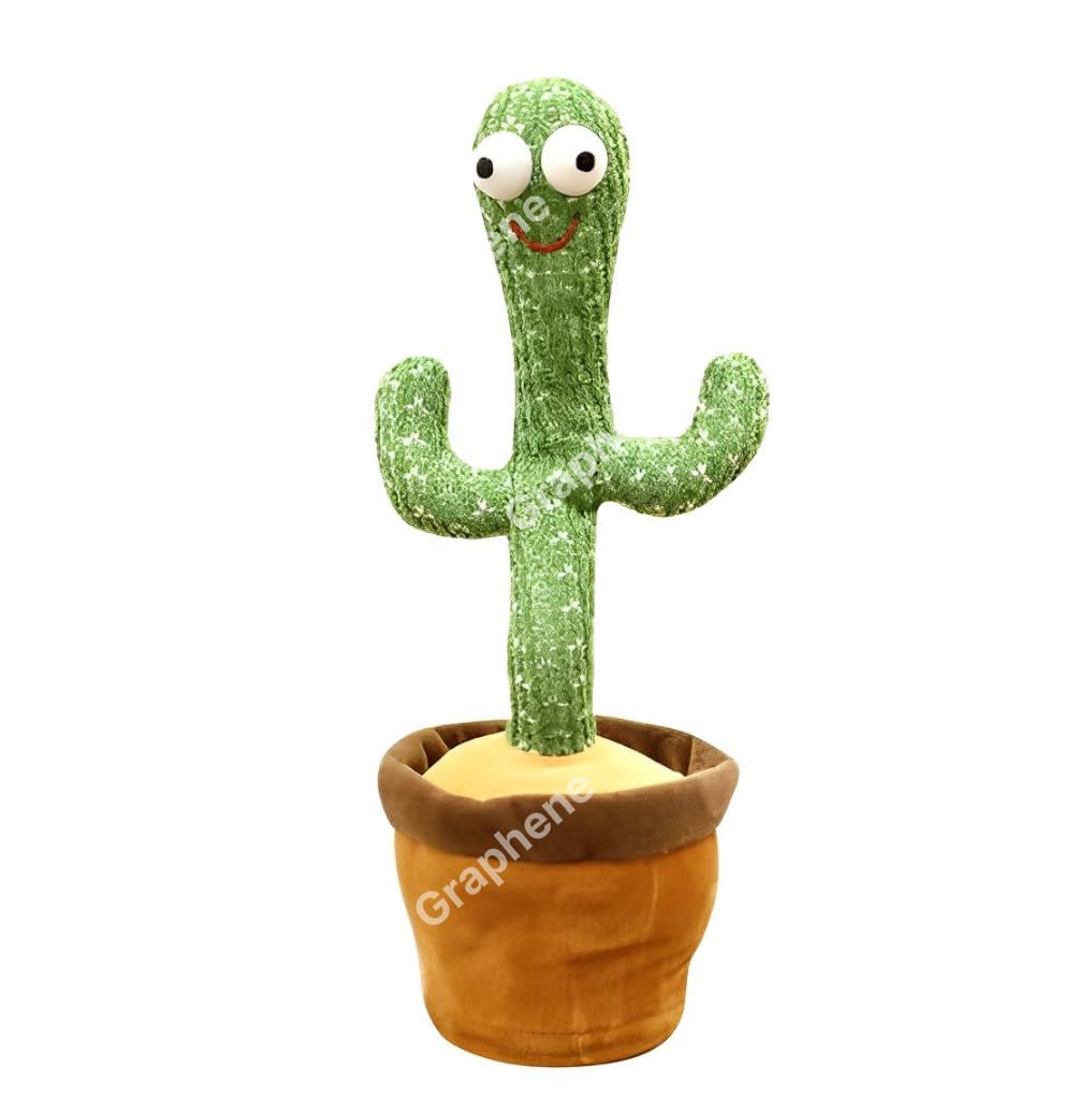GRAPHENE Toys Talking Cactus Baby Toys for Kids with USB Cable Rechargeable Dancing Cactus Toys Can Sing Wriggle & Singing Recording Repeat What You Say Funny,Home Decor Toys for Children (B0CTQXQLM5) Amazon Price History, Amazon Price Tracker