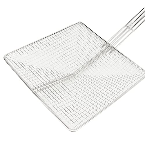 Cuchara de Fritura ZJchao, Colador de Malla Cuadrada de Acero Inoxidable para Freidora, Accesorio de Cocina para Freír (Malla Gruesa) miniatura 7
