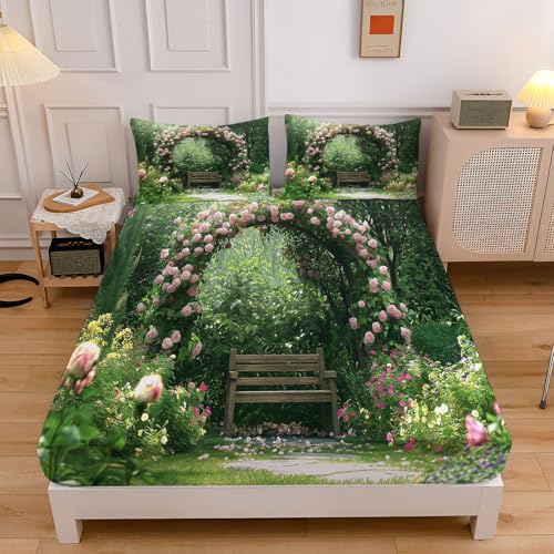 Drap de lit vert émeraude microfibre drap housse bonnet 30 cm - 2