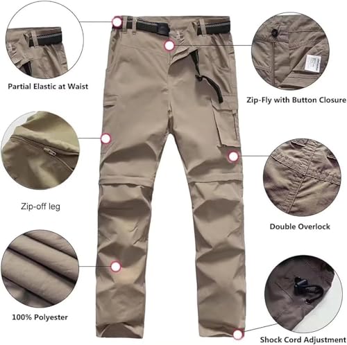 Boy’s Scout Pants Hiking Quick Dry Zip Off Pants Convertible Outdoor Climbing Casual Trouser Kids Youth Cargo Pants2