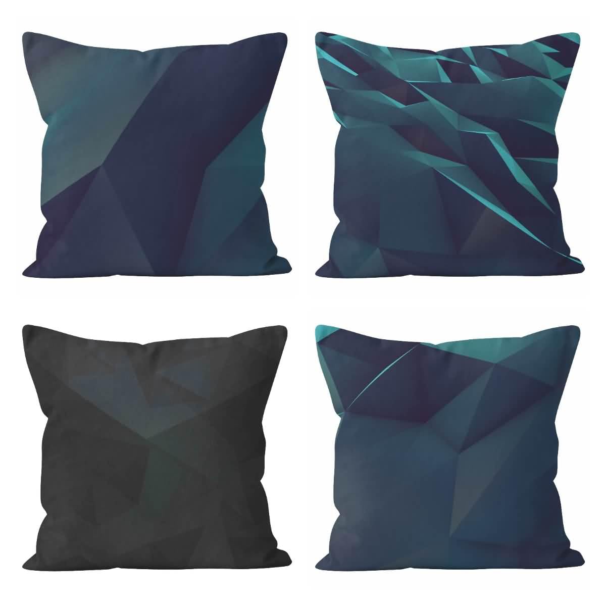 Lino Copricuscini Cotone Federe Cuscino Quadrato 50x50cm, Arte Geometrica Fodere per Cuscini Giardino Federe Cuscino Letto Matrimoniale Fantasia Divano da Salotto 4Pcs
