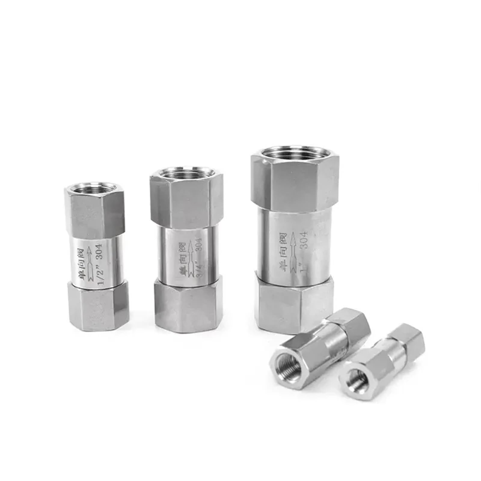 1 sztuka 1/8'' 1/4'' 3/8'' 1/2'' 3/4'' 1'' żeński 304 stal szlachetna zawór zwrotny wysokiego ciśnienia jednokierunkowy (1/8")
