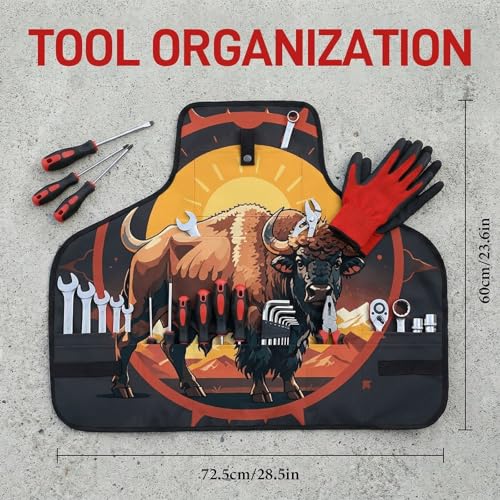 Delantal de trabajo American Bison con 8 bolsillos ajustable miniatura 2