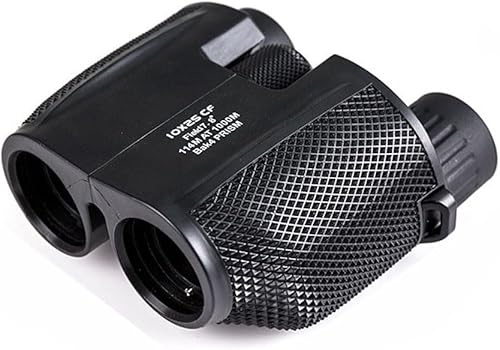 Binoculares plegables de 10 x 25 reversos, telescopio portátil duradero para exteriores con focos ajustables