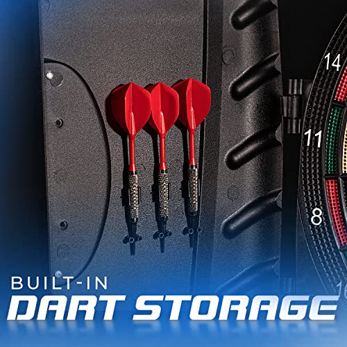 Franklin Sports Electronic Dart Board Set + Cabinet - FS3000 | 28 Games + 100 Variations, Play Safe Indoors, Includes 6 Soft Tips + Replacements, Plug + Play Setup, Great For Game Room - image 7