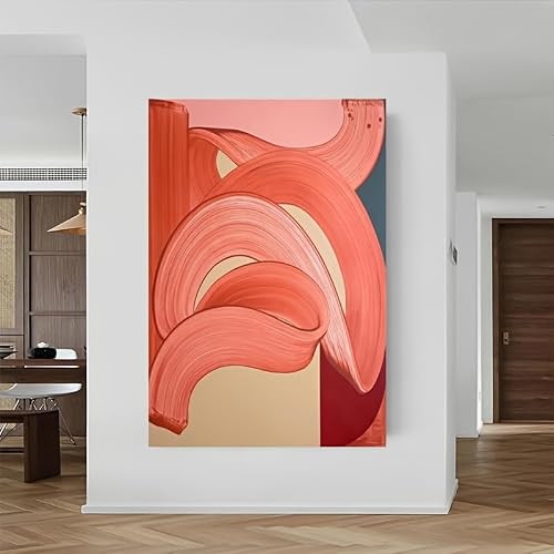 IHHGNB Wall Art for Living Room Decor Painting with Abstract Colors Modern Minimalist Mural Pink Design for Dining Room Bedroom(50x75cm(20x30in)/No frame)