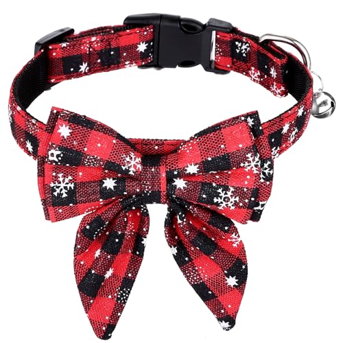 Kesote Hundehalsband Katze Halsband Hund Weihnachtshalsband Hunde Hundeschleife Einstellbar Schleife...