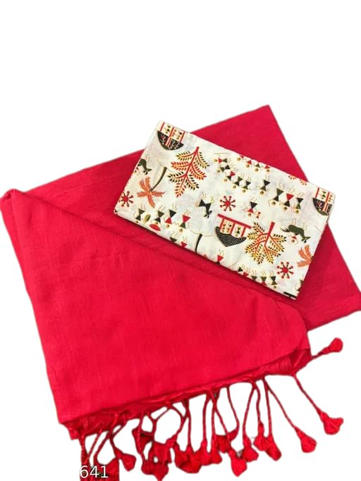 Smriti's Pure Cotton Saree With Running Kalamkari Blouse Piece19-picture-32