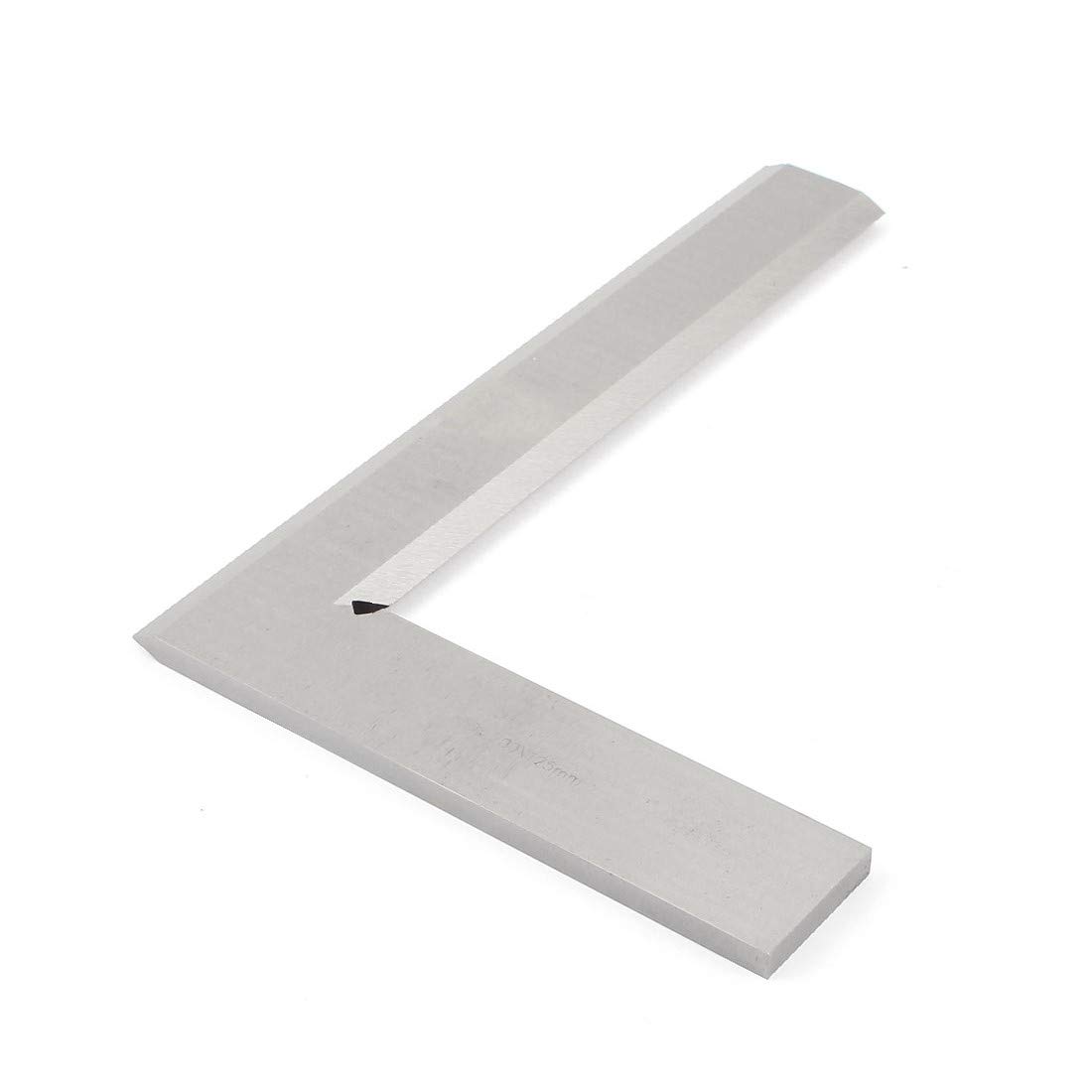 New Lon0167 Carpintería 200 Destacados mm x 125 eficacia confiable mm L en forma de borde biselado Intente regla cuadrada Tono plateado(id:fbf 4e bd 4fe)